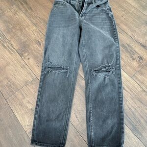 Women’s Distressed Black Jeans